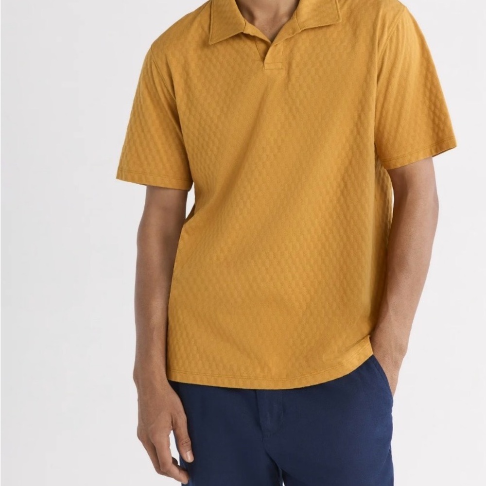 Free Assembly Brown/Mustard Polo Shirt for Men XL
